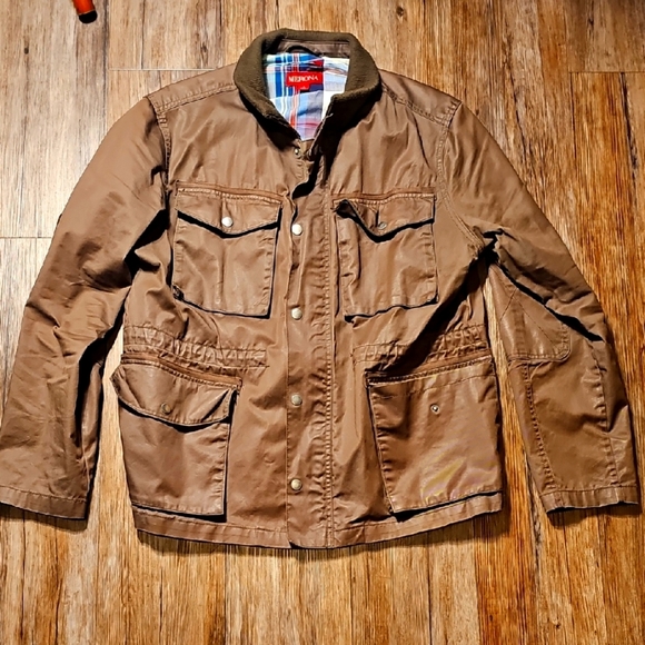 Merona Other - Men's Merona Brown Waxed Canvas 100% Cotton Field Jacket Large